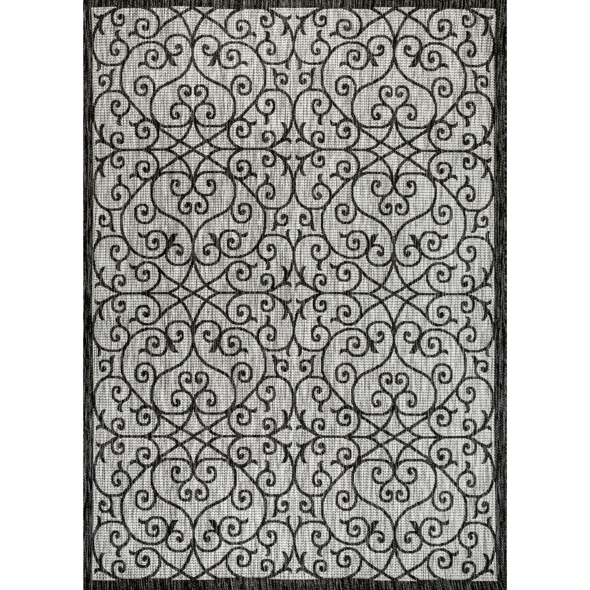 Madrid Vintage Filigree Textured Weave Indoor/Outdoor Area Rug