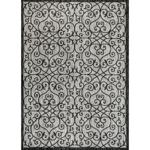 Madrid Vintage Filigree Textured Weave Indoor/Outdoor Area Rug