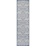 Madrid Vintage Filigree Textured Weave Indoor/Outdoor Runner Rug
