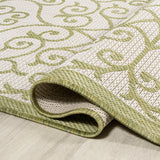 Madrid Vintage Filigree Textured Weave Indoor/Outdoor Runner Rug