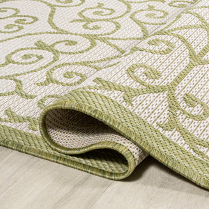 Madrid Vintage Filigree Textured Weave Indoor/Outdoor Runner Rug
