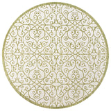 Madrid Vintage Filigree Textured Weave Indoor/Outdoor Round Area Rug
