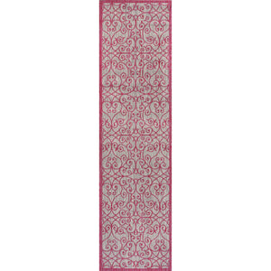 Madrid Vintage Filigree Textured Weave Indoor/Outdoor Runner Rug