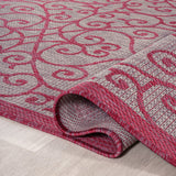 Madrid Vintage Filigree Textured Weave Indoor/Outdoor Runner Rug