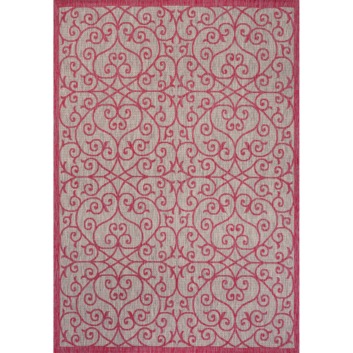 Madrid Vintage Filigree Textured Weave Indoor/Outdoor Area Rug