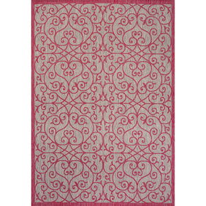 Madrid Vintage Filigree Textured Weave Indoor/Outdoor Area Rug