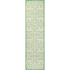 Madrid Vintage Filigree Textured Weave Indoor/Outdoor Runner Rug