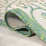 Madrid Vintage Filigree Textured Weave Indoor/Outdoor Runner Rug