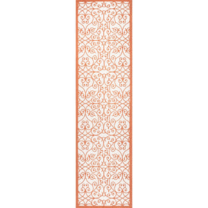 Madrid Vintage Filigree Textured Weave Indoor/Outdoor Runner Rug