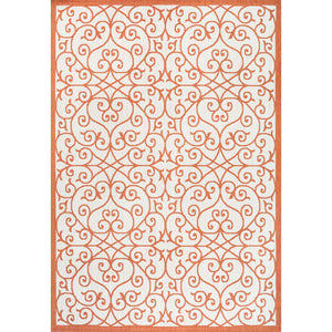 Madrid Vintage Filigree Textured Weave Indoor/Outdoor Area Rug