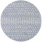 Ourika Moroccan Geometric Textured Indoor/Outdoor Round Area Rug