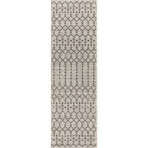 Ourika Moroccan Geometric Textured Weave Indoor/Outdoor Runner Rug