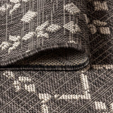 Ourika Moroccan Geometric Textured Indoor/Outdoor Round Area Rug