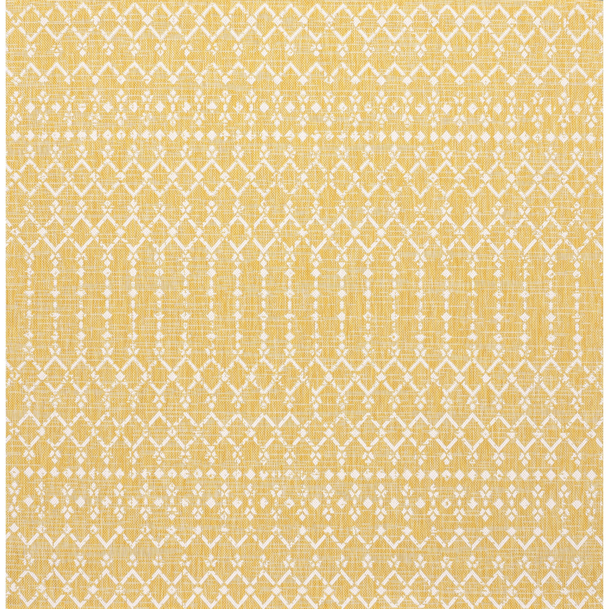 Ourika Moroccan Geometric Textured Weave Indoor/Outdoor Square Area Rug