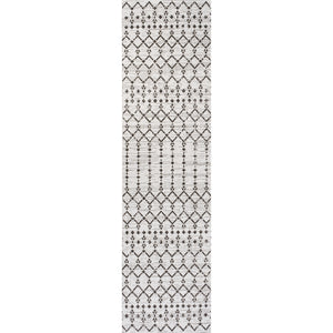 Ourika Moroccan Geometric Textured Weave Indoor/Outdoor Runner Rug