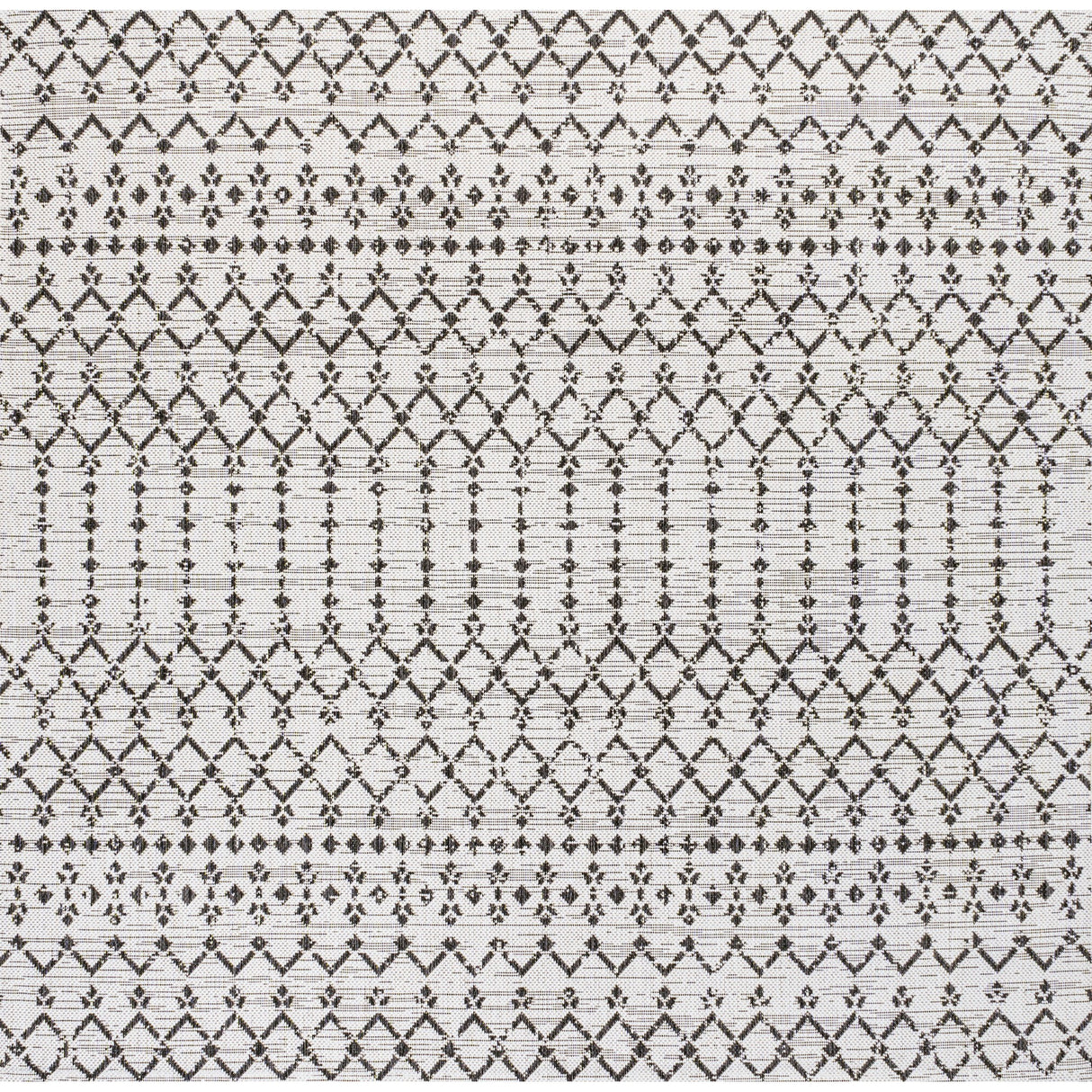 Ourika Moroccan Geometric Textured Weave Indoor/Outdoor Square Area Rug