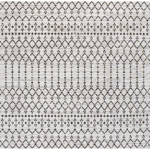 Ourika Moroccan Geometric Textured Weave Indoor/Outdoor Square Area Rug