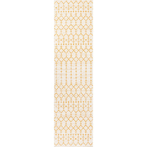 Ourika Moroccan Geometric Textured Weave Indoor/Outdoor Runner Rug
