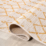 Ourika Moroccan Geometric Textured Weave Indoor/Outdoor Square Area Rug