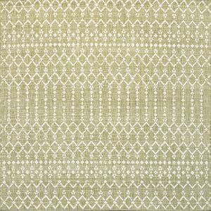 Ourika Moroccan Geometric Textured Weave Indoor/Outdoor Square Area Rug