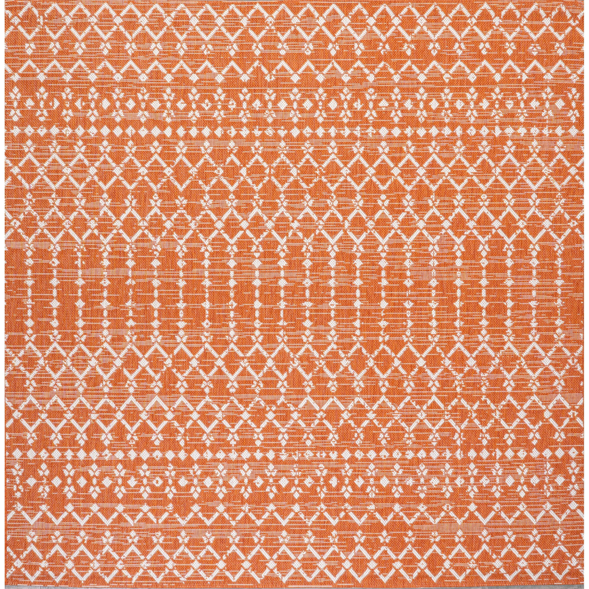 Ourika Moroccan Geometric Textured Weave Indoor/Outdoor Square Area Rug