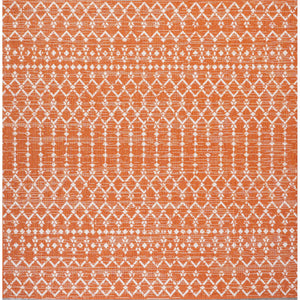 Ourika Moroccan Geometric Textured Weave Indoor/Outdoor Square Area Rug