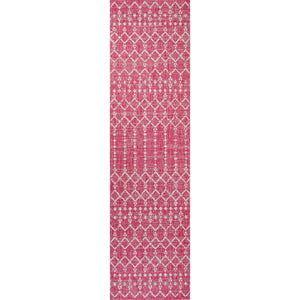 Ourika Moroccan Geometric Textured Weave Indoor/Outdoor Runner Rug