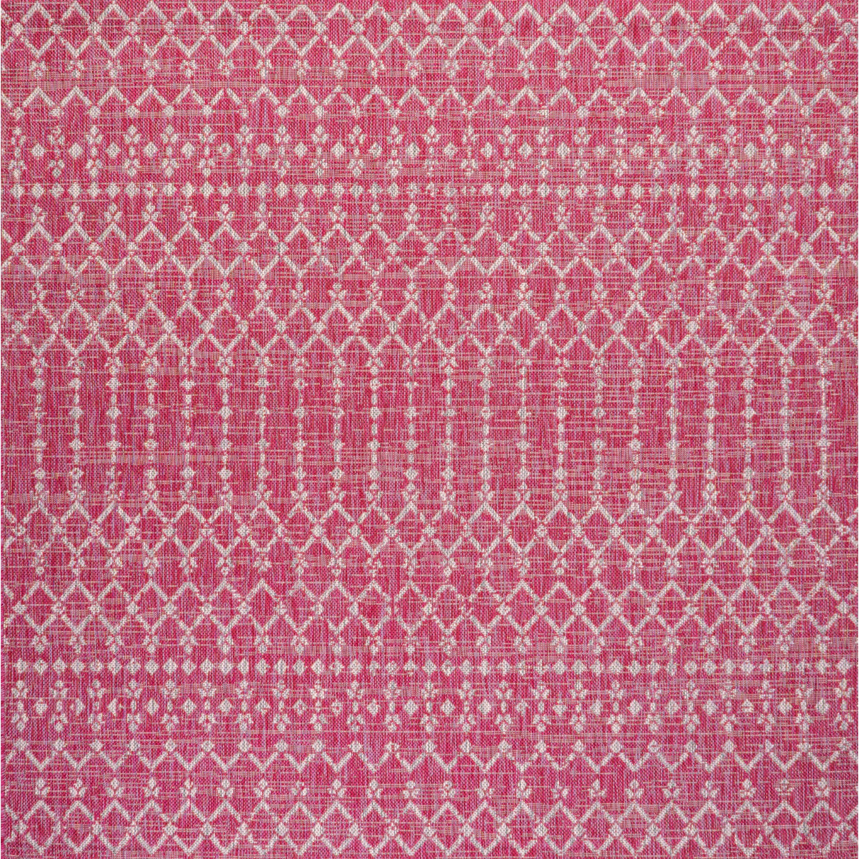 Ourika Moroccan Geometric Textured Weave Indoor/Outdoor Square Area Rug