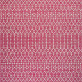 Ourika Moroccan Geometric Textured Weave Indoor/Outdoor Square Area Rug