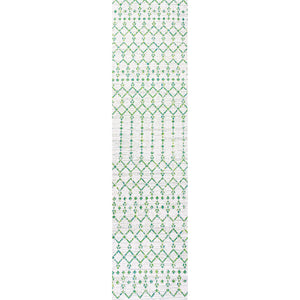 Ourika Moroccan Geometric Textured Weave Indoor/Outdoor Runner Rug