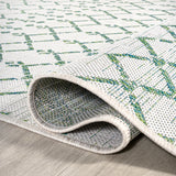 Ourika Moroccan Geometric Textured Weave Indoor/Outdoor Square Area Rug