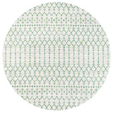 Ourika Moroccan Geometric Textured Weave Indoor/Outdoor Round Area Rug