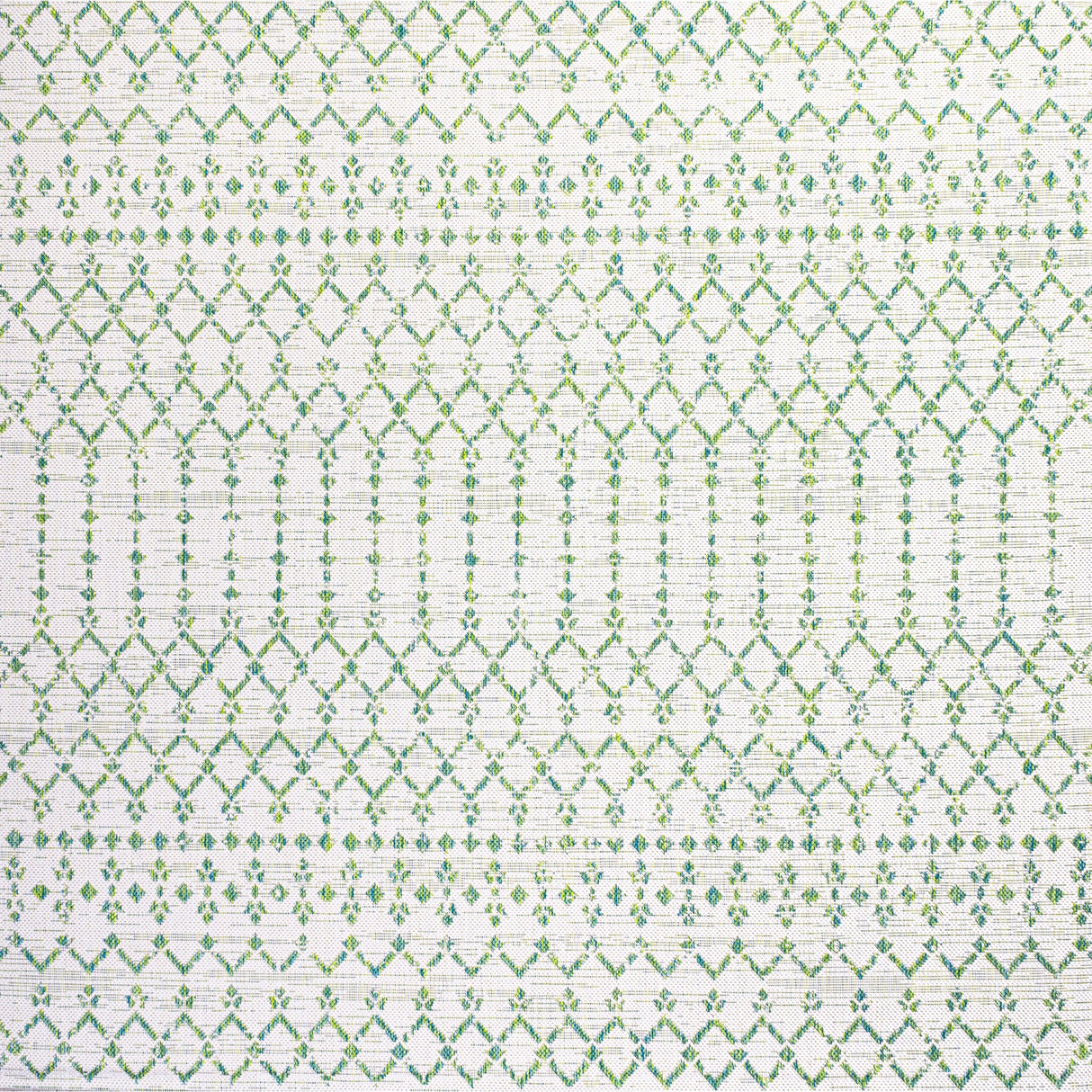 Ourika Moroccan Geometric Textured Weave Indoor/Outdoor Square Area Rug