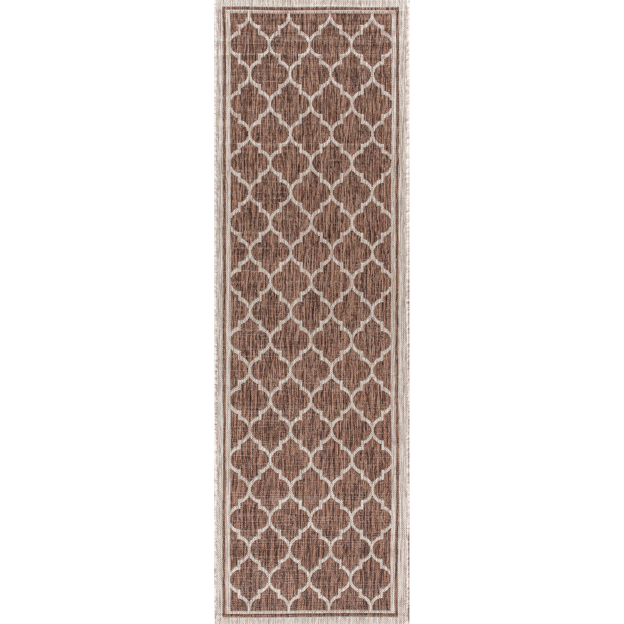 Trebol Moroccan Trellis Textured Indoor/Outdoor Runner Rug