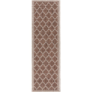 Trebol Moroccan Trellis Textured Indoor/Outdoor Runner Rug