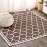Trebol Moroccan Trellis Textured Weave Indoor/Outdoor Square Area Rug