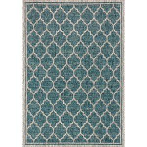 Trebol Moroccan Trellis Textured Weave Indoor/Outdoor Area Rug