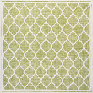 Trebol Moroccan Trellis Weave Indoor/Outdoor Square Area Rug