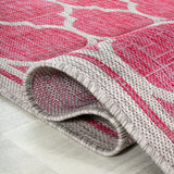 Trebol Moroccan Trellis Weave Indoor/Outdoor Square Area Rug