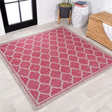 Trebol Moroccan Trellis Weave Indoor/Outdoor Square Area Rug