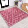 Trebol Moroccan Trellis Weave Indoor/Outdoor Square Area Rug
