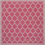 Trebol Moroccan Trellis Weave Indoor/Outdoor Square Area Rug