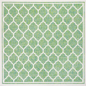 Trebol Moroccan Trellis Weave Indoor/Outdoor Square Area Rug