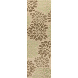 Zinnia Modern Floral Textured Weave Indoor/Outdoor Runner Rug