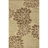 Zinnia Modern Floral Textured Weave Indoor/Outdoor Area Rug