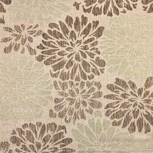 Zinnia Modern Floral Textured Weave Indoor/Outdoor Square Area Rug
