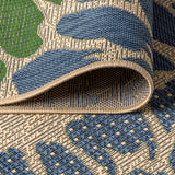 Zinnia Modern Floral Textured Weave Indoor/Outdoor Area Rug