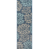 Zinnia Modern Floral Textured Weave Indoor/Outdoor Runner Rug