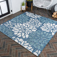 Zinnia-Modern-Floral-Textured-Weave-Indoor/Outdoor-Square-Area-Rug-Area-Rugs