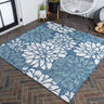 Zinnia-Modern-Floral-Textured-Weave-Indoor/Outdoor-Square-Area-Rug-Area-Rugs